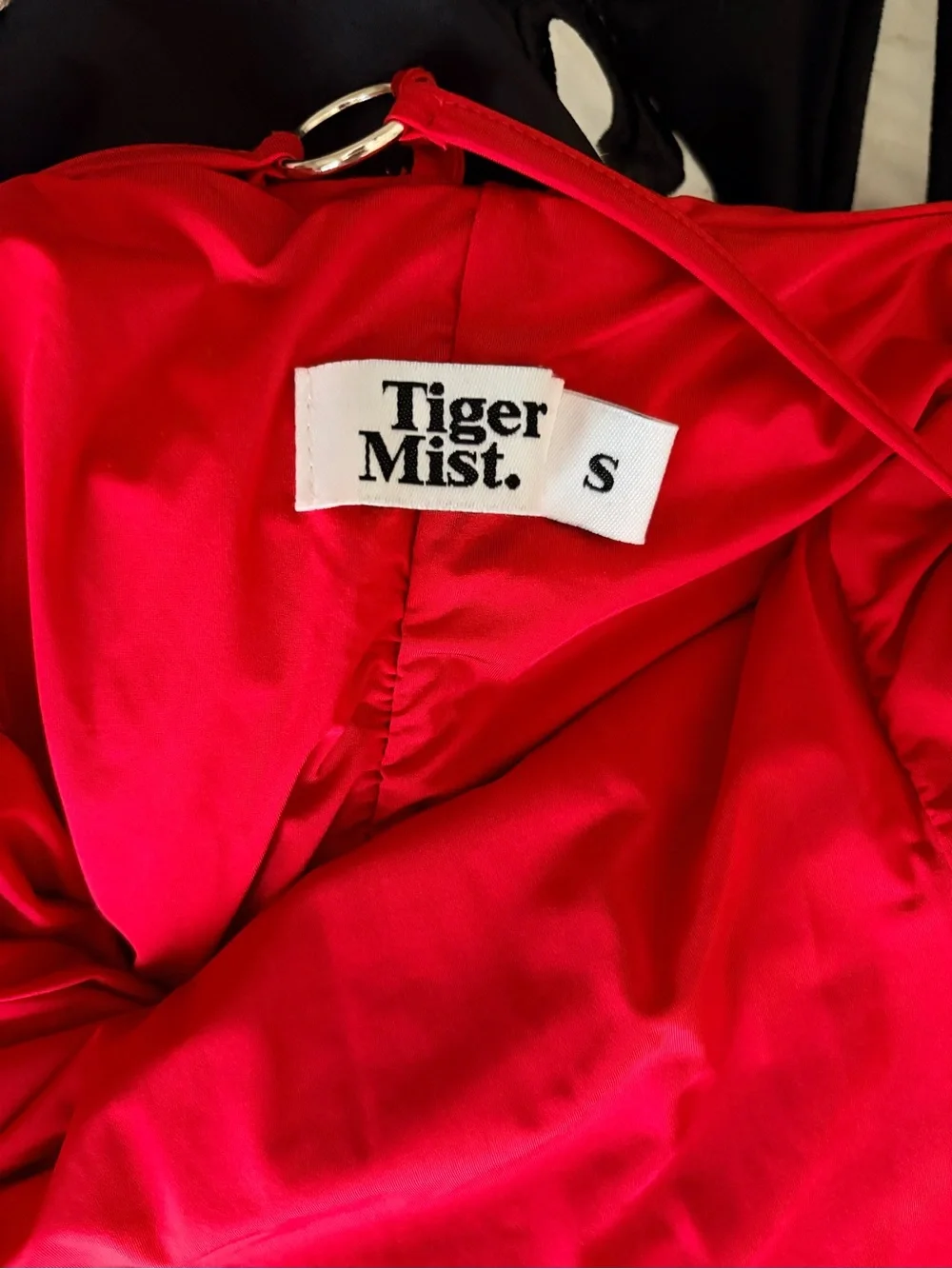 Tiger Mist Red Ruched Backless Mini Dress - Picture 3 of 3